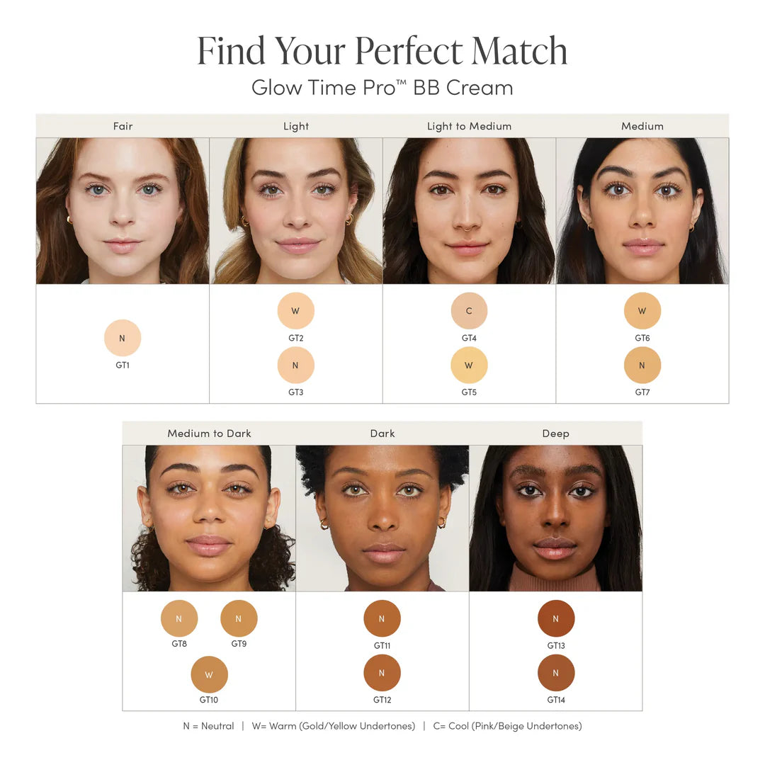 Glow_time_pro_bb_cream_spf_25_colour_match swatches